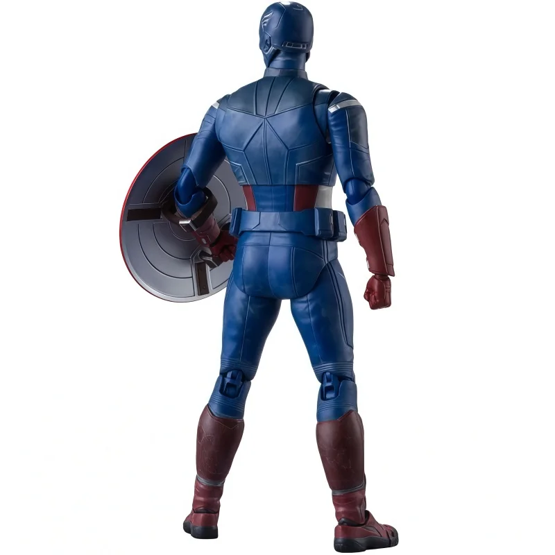 Figurka Akcji Bandai SHF Marvel Movies Captain America Battle Damage Oryginalne Opakowanie Model Kolekcjonerski Zabawki Prezent Dostępna od Ręki