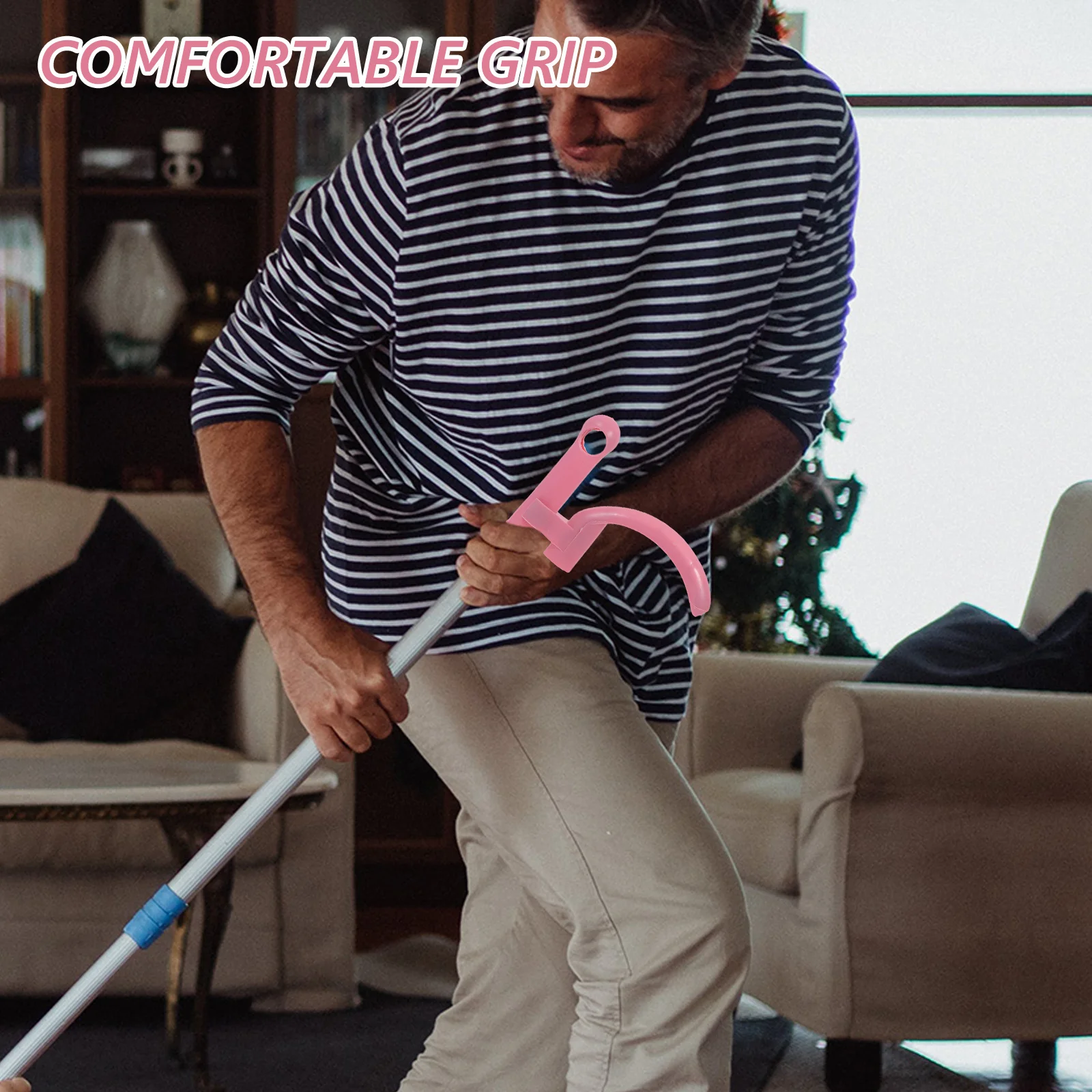 

1 Set Universal Broom Handle Grip Replacement Nonslip Plastic Sleeve For Push Broom Dustpan Pole Floor Cleaning Tool