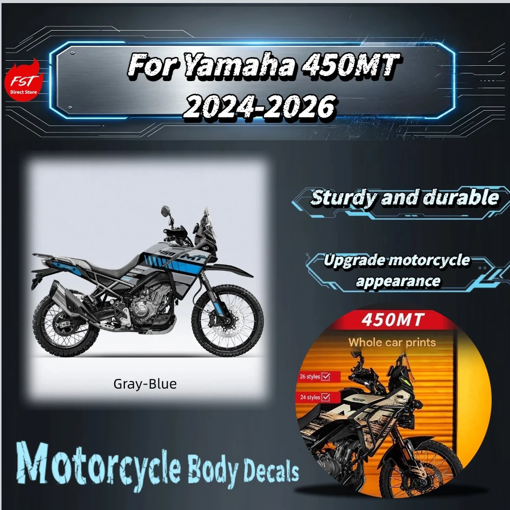 For CFMoto 450MT 2024‑2026 Whole Vehicle Decorative Graphics No Glue Residue Anti‑Fade Body Decals Mod Accessories