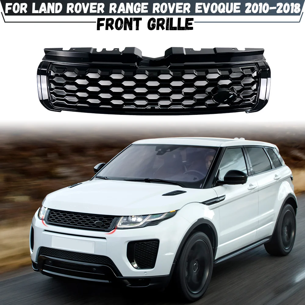 For Land Rover Range Rover Evoque L538 2011-2018 Front Bumper Grille Honeycomb Mesh Racing Grill Hood Mesh Grid