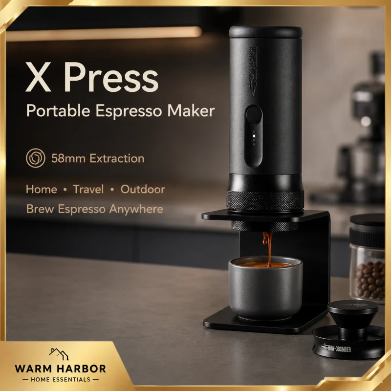 MHw-3BOMBER X Press Portable Espresso Coffee Maker 58mm Electric Coffee Extraction Machine For Outdoor Home Camping Travel