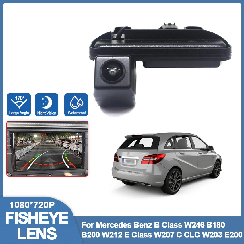 

CVBS HD 1080P Car Rear View Trunk Handle Camera For Mercedes Benz B Class W246 B180 B200 W212 E Class W207 C CLC W203 E200