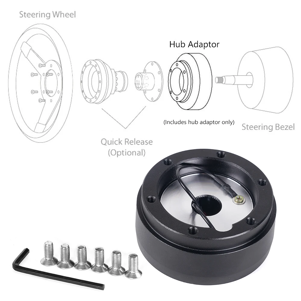 ZSRacing 186H Kit adaptador de cubo corto para volante de 6 pernos para Volkswagen MK1 MK2 Golf Jetta Rabbit Scirocco QR061