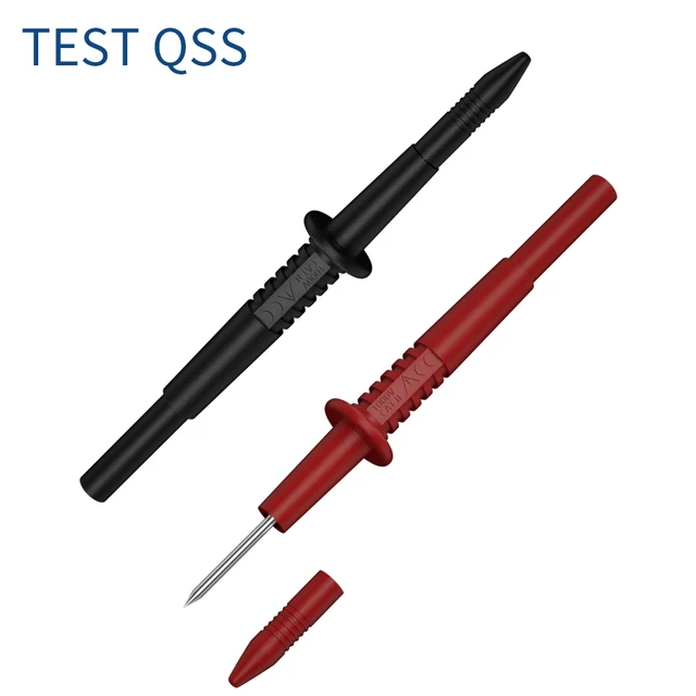 QSS 2 szt. Pin testowy 2MM końcówki sondy testowej złącze elektryczne 4MM żeńska wtyczka bananowa multi-metr igła Q.30012
