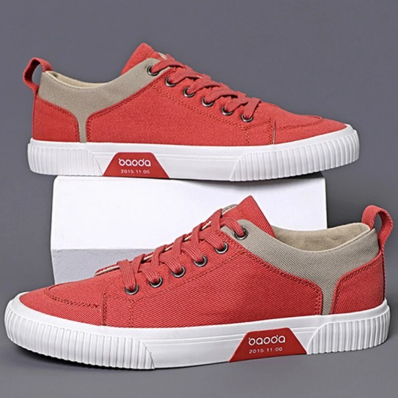 Spring summer new men's fashionable versatile canvas shoes minimalist breathable comfortable board shoes casual breathable flats