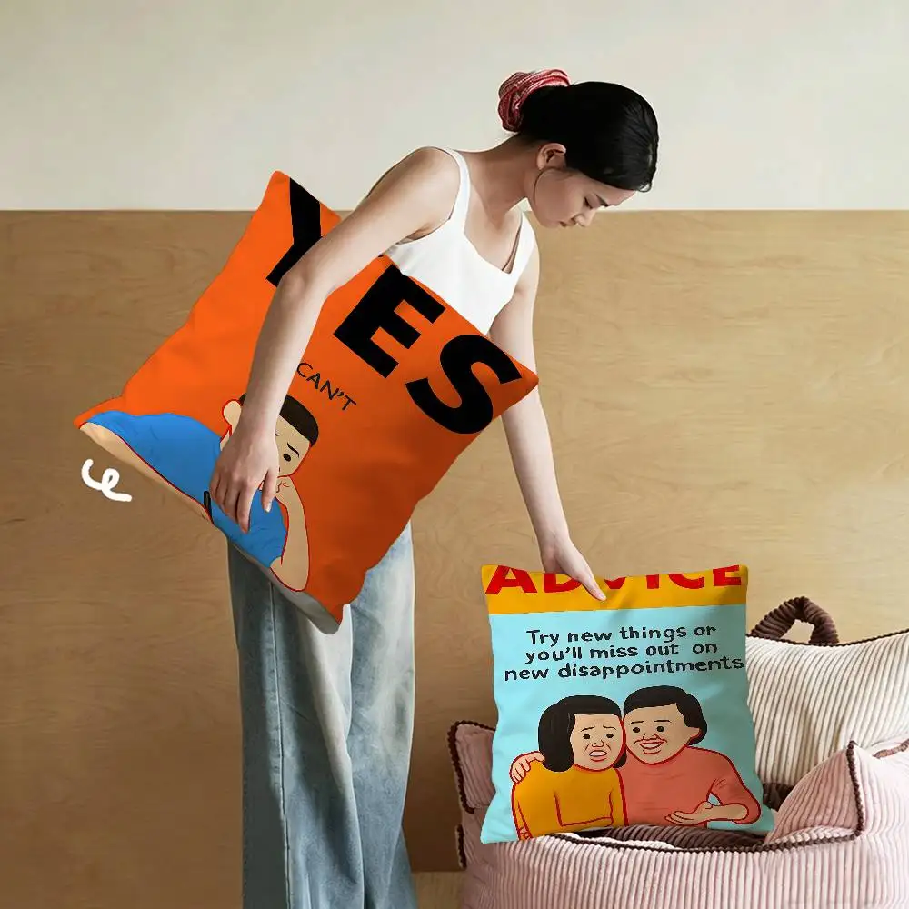 Joan Cornella Prints Anime  Pillow Anime Pillow Sofa Bed Head Pillow Cover Cushion Cover 45x45 cm Fashion
