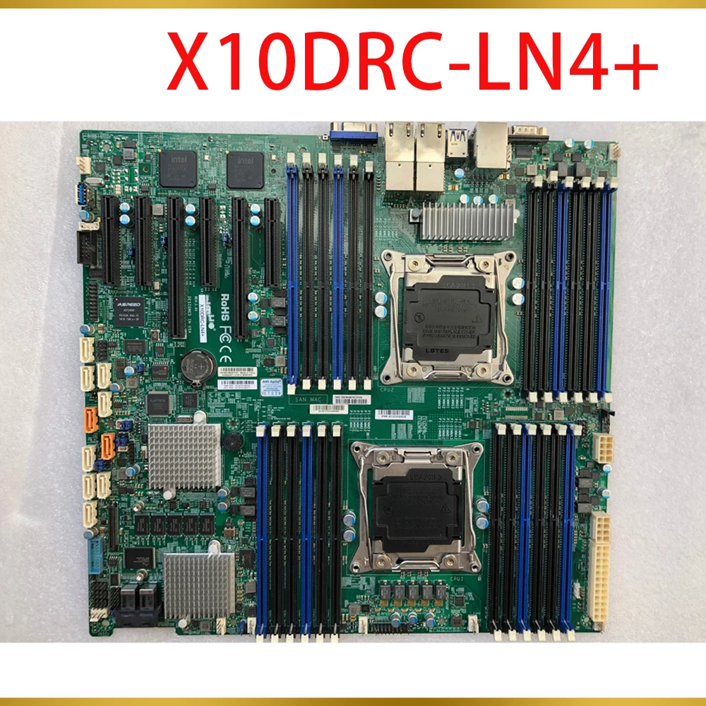 

For Supermicro Server Motherboard E5-2600 v4/v3 Family Processor IPMI 2.0 SAS3 (12Gbps) Ports LGA2011 DDR4 X10DRC-LN4+