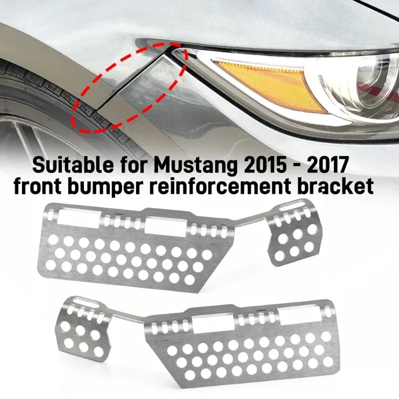 2Pcs Front Bumper Retainer Clips Kit Fender Bracket Fasteners Bumper For Mustang 2015-2017 Reinforcement Mounts