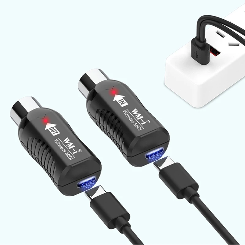 ミニワイヤレス伝送システム,エレキギター用の超低遅延ミディシステム,ギター接続