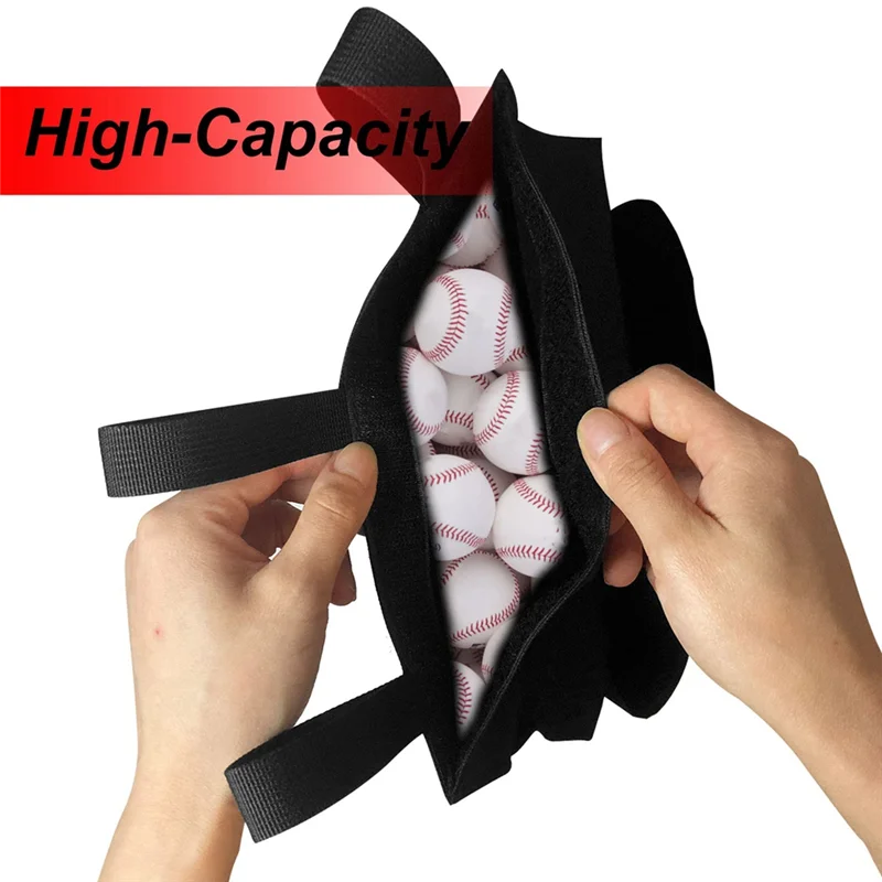 A29Z-2 Pack Umpire Ball Bag Umpire Gear With 2 Side Pockets Umpire Gear For Baseball Big Softball Belt Extra Durable Black