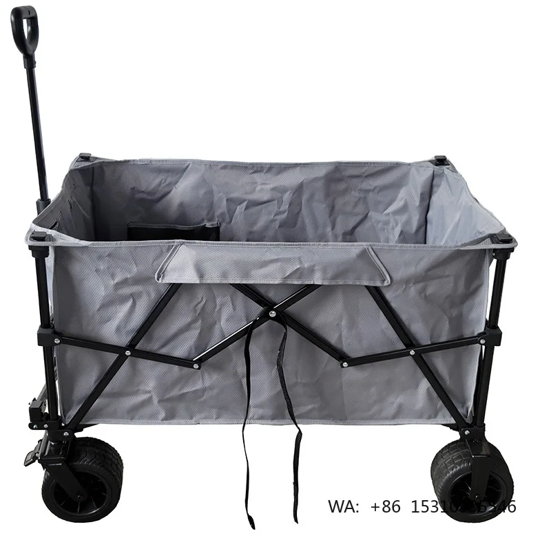200L New Outdoor Camping Folding Wagon with Brake Foldable Wagons Utility Garden Cart Factory Wholesales Series Suppliers