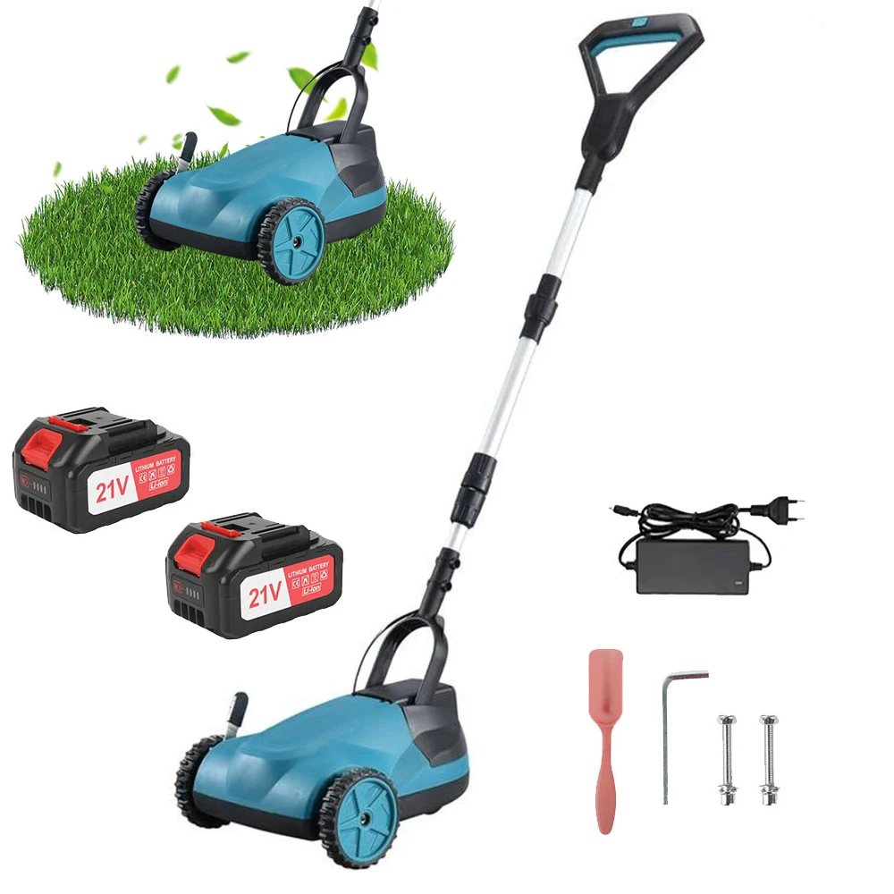 Tondeuse à gazon électrique pliable, moteur puissant sans balais, tête de coupe à angle réglable, adaptée à la tonte, à la taille et à l'entretien des espaces verts