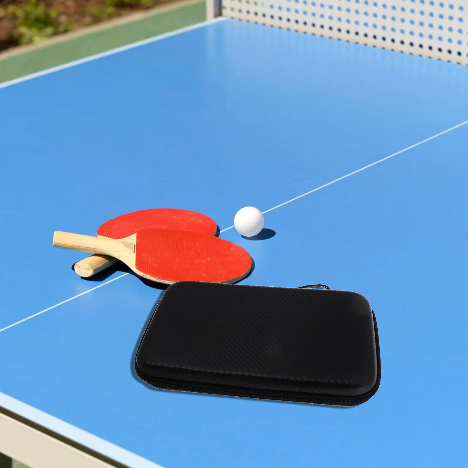

Table Tennis Bat Storage Holder Hard Shell Protective Case Large Capacity Multi-Compartment Organizer for Racket Equipment