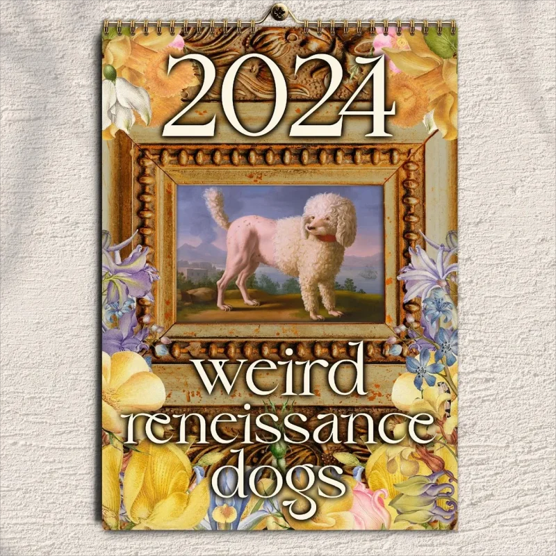 

Weird Medieval Dogs 2024 Calendar Weird Renaissance Dogs 2024 Retro Wall Calendar Medieval Anti-Tear Dogs Wall Calendar