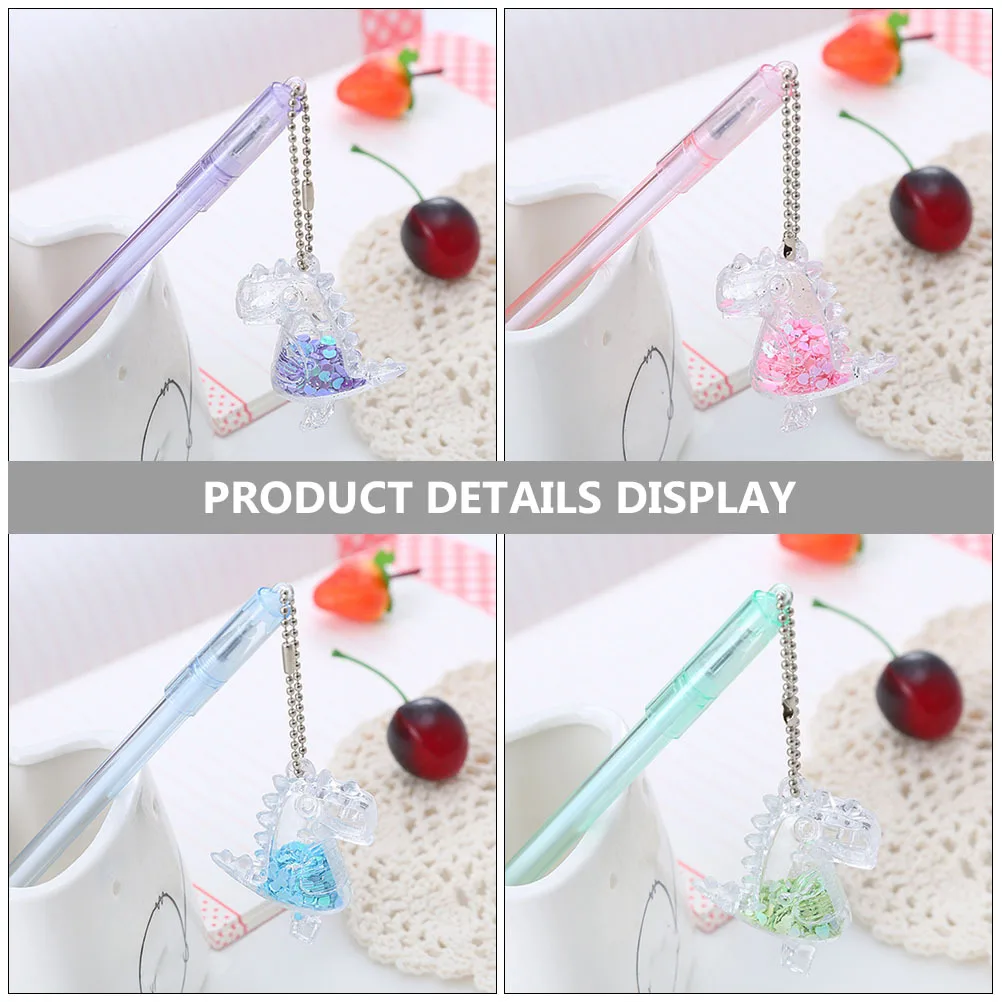 20Pcs Dinosaur Pendant Gel Pens Creative Writing Pens Smooth Ink Plastic Gel Pen Set for School Office Students Signature Notes