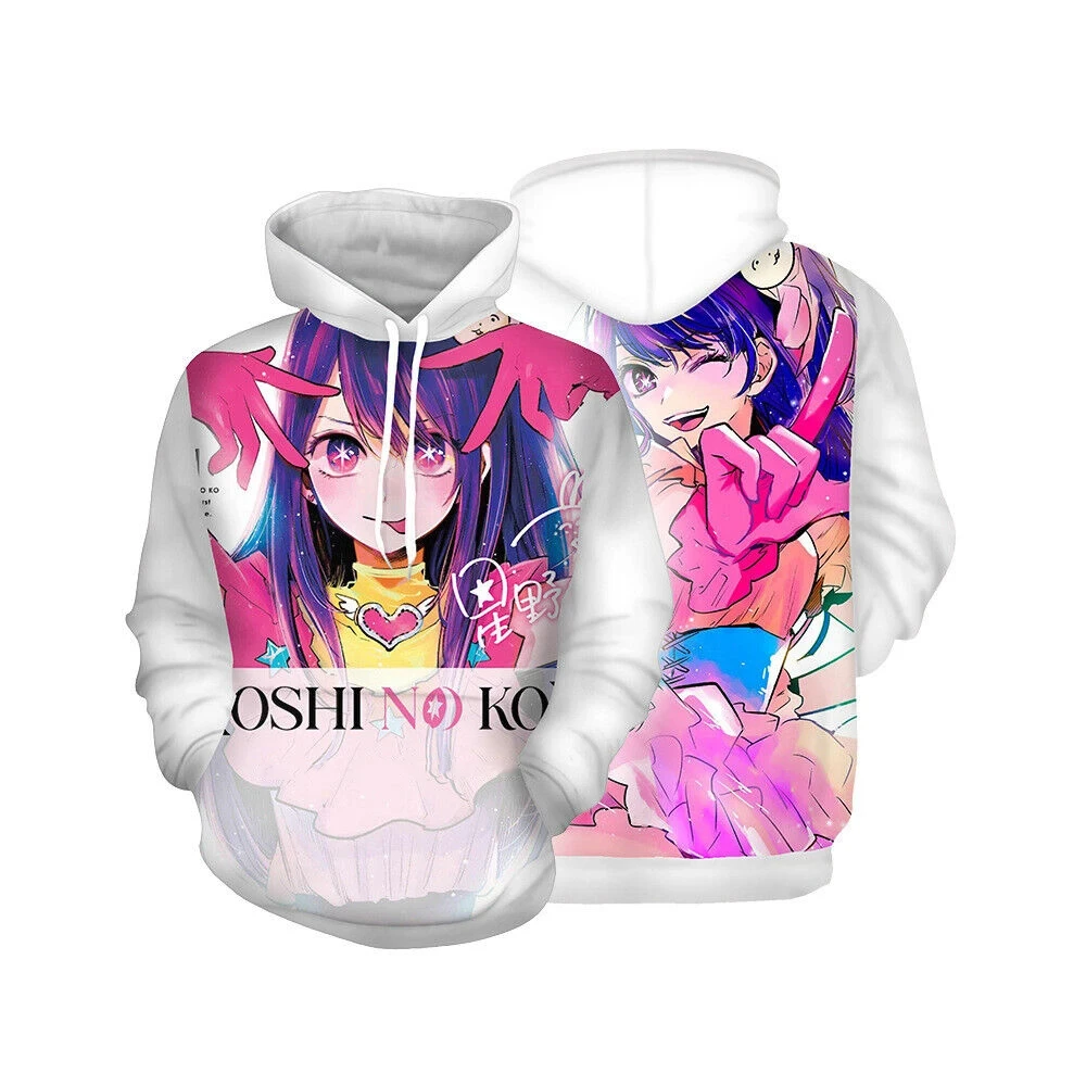 Oshi no Ko Hoodies Anime 3D Print Streetwear Boys Girls Fashion Sweatshirts Oversized Hoodie Kids Pullovers Tracksuits Clothing