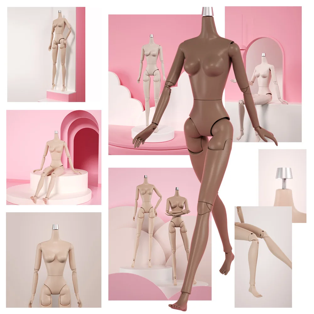 Barbi Doll Body Supermodel Body 1/6  Doll Adjustable Neck 26.5cm 22 Joint Body Accessories