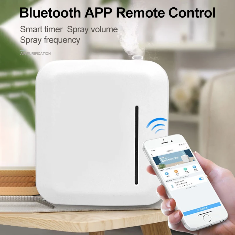 Aroma Diffuser ติดผนังกลิ่น Diffuser เครื่องบลูทูธ APP ควบคุมแบตเตอรี่ Powered USB ชาร์จ150Ml ขวด