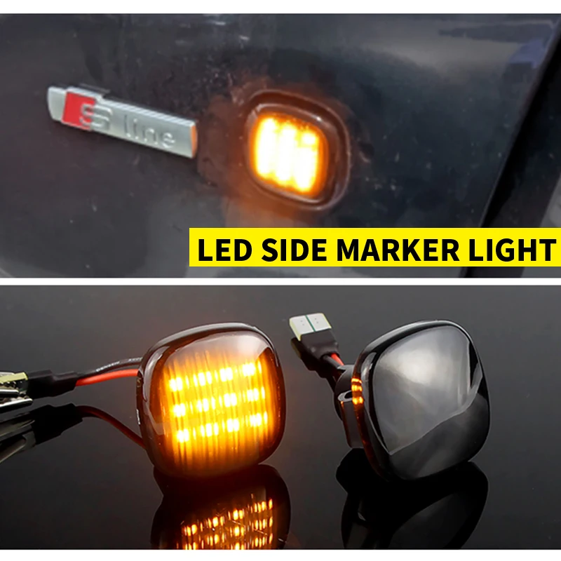 2 stücke led seite Marker anzeige licht Für Skoda Fabia/Octavia Mk1 Mk2 Für Audi A3/A4 Für SEAT Cordoba/Ibiza Mk2 Mk3/Leon Mk1