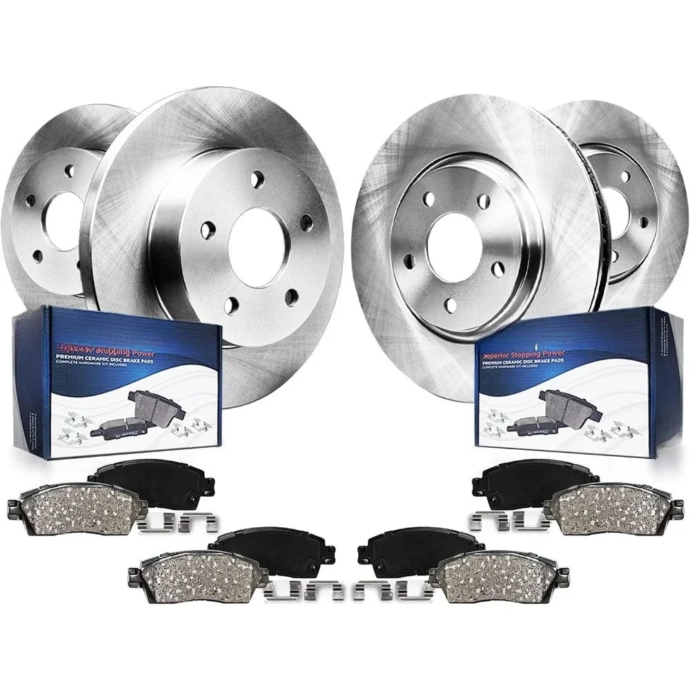 

8pc Brake Kit for 2016-2021 Honda Civic, Disc Brake Rotors Ceramic Brakes Pads with Hardware 2017 2018 2019 2020