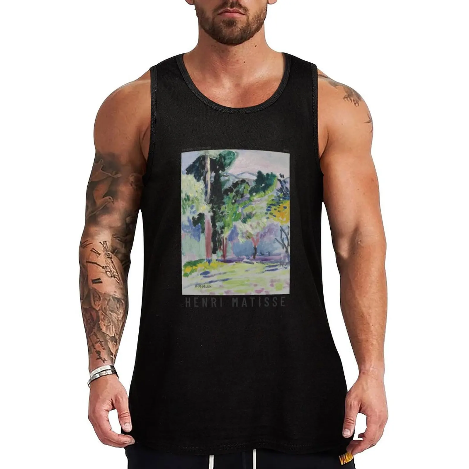 

Henri Matisse - Paysage à Collioure - Exhibition Poster Tank Top T-shirt for fitness vest men