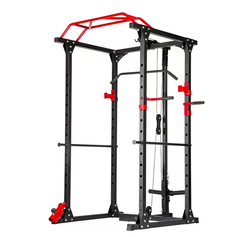 Squat Fitness Barbell Pull-up Gantry Multi-fonction Poids Réglables
