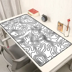 Mause Pad-alfombrilla de ratón para ordenador portátil, alfombrilla de mesa en blanco y negro, personalizada, tinta XXL, dibujos animados, para Gamer