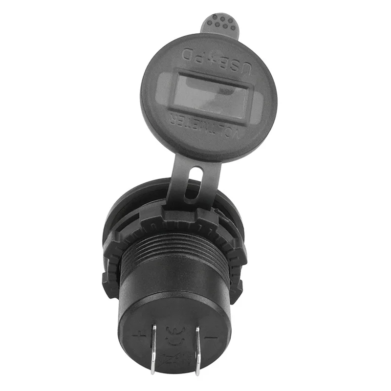 

4X 12V-24V 48W USB Outlet Waterproof Charger Socket PD And QC3.0 USB Port With LED Voltage For Car Truck Golf Cart Blue