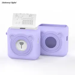 Soft Silicone Case Cover for PeriPage A6 Thermal Printer with Strap Waterproof Anti Dust Shockproof Anti-Scratch Protective Case