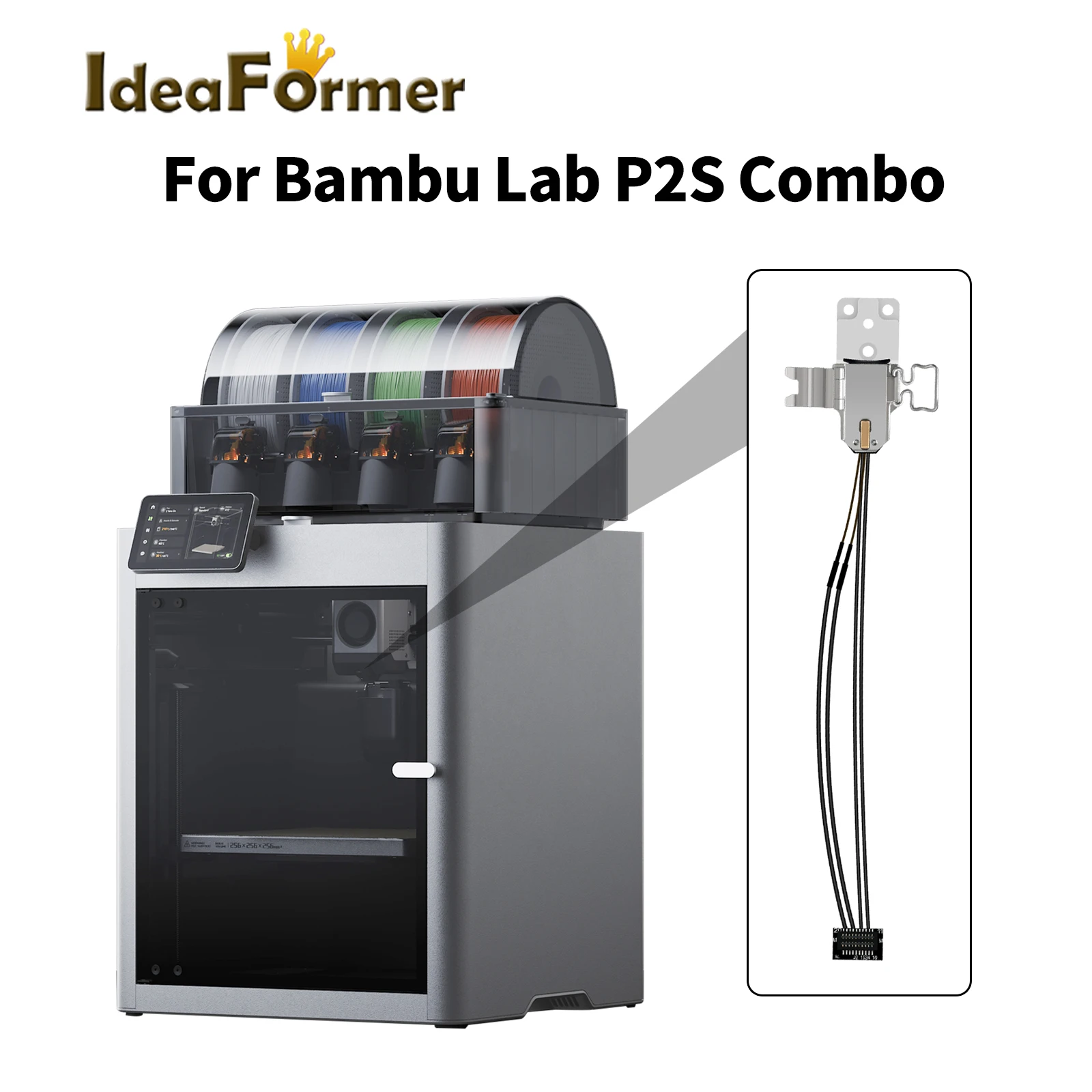 For Bambu Lab P2S Hotend Heating Assembly Kit Quick-Swap 300°C High Temp Hot End Nozzle Ceramic Heater 3D Printer Accessories
