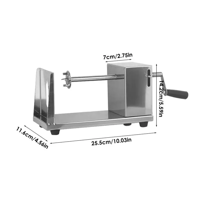 Spiral kartoffel schneider Edelstahl Twisted Potato Slicer Spiral Gemüses ch neider Edelstahl Twisted Potato Slicer für