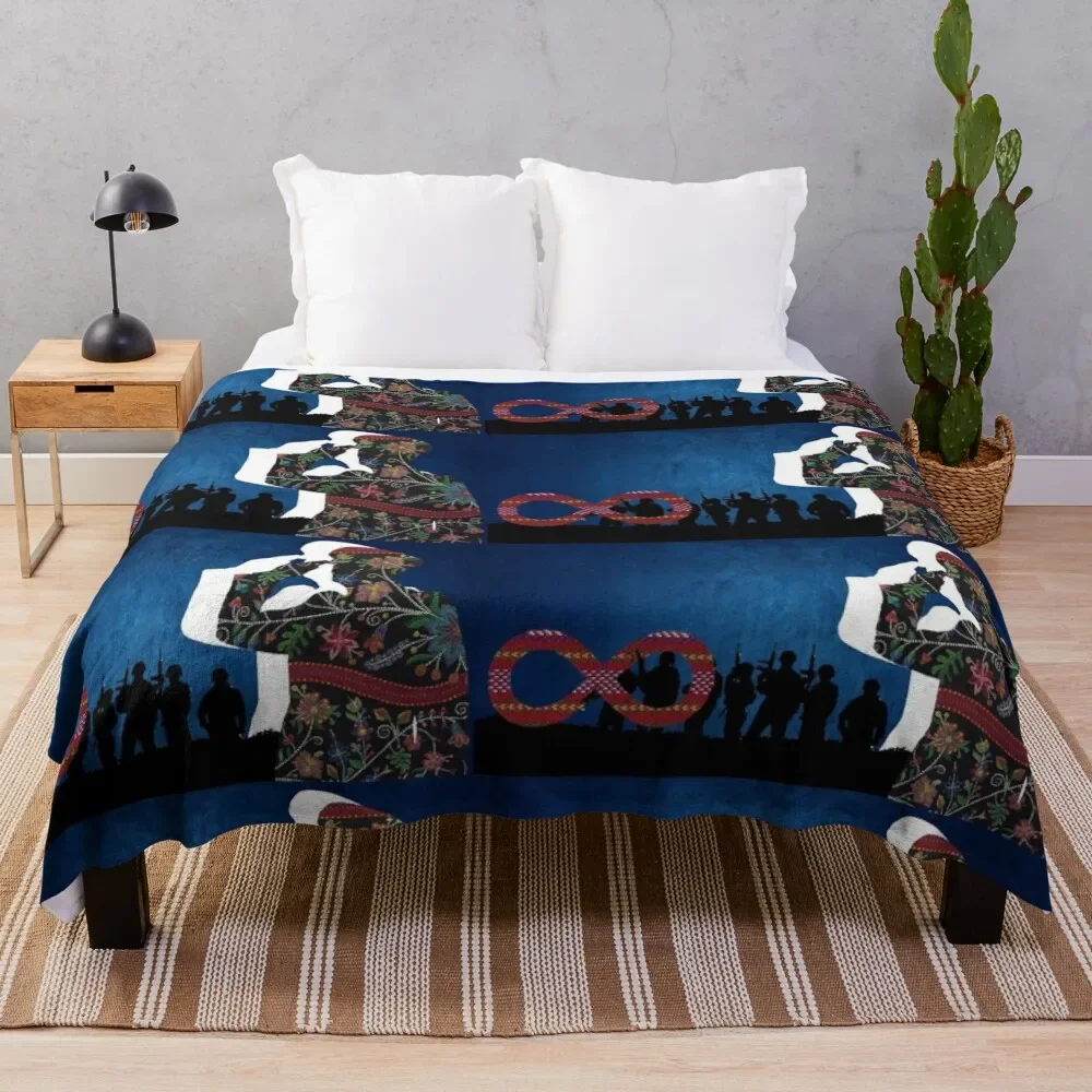 M??tis Veterans Throw Blanket Warm Comfortable Blanket for Office Napping