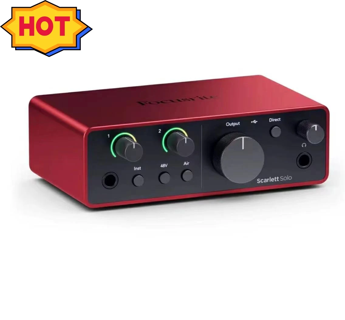 Focusrite Scarlett Solo 4th generation 2-in,2-out interface mic preamp audio interface Studio-grade converters