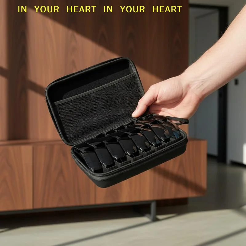 【X】Sunglasses Storage Organizer 4 5 6 7 8 Adjustable Compartment Case for Family and Trip Multi Glasses Protection