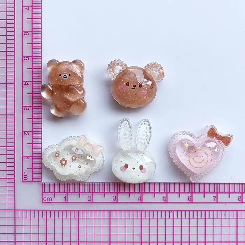 2PCS Cartoon Sequin Rabbit Bear Lovely Girls Elastic Hair Bands Princess Hair Accessories Children Hair Ties Baby Headwear