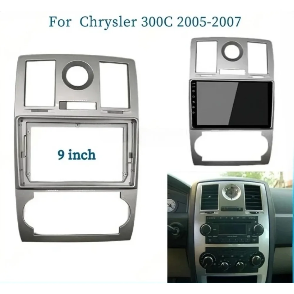 

For 2005-2007 CHRYSLER 300C Accessories 9 inch Car Frame Fascia Adapter Android Radio Dash Fitting Panel Kit ABS Without Battery