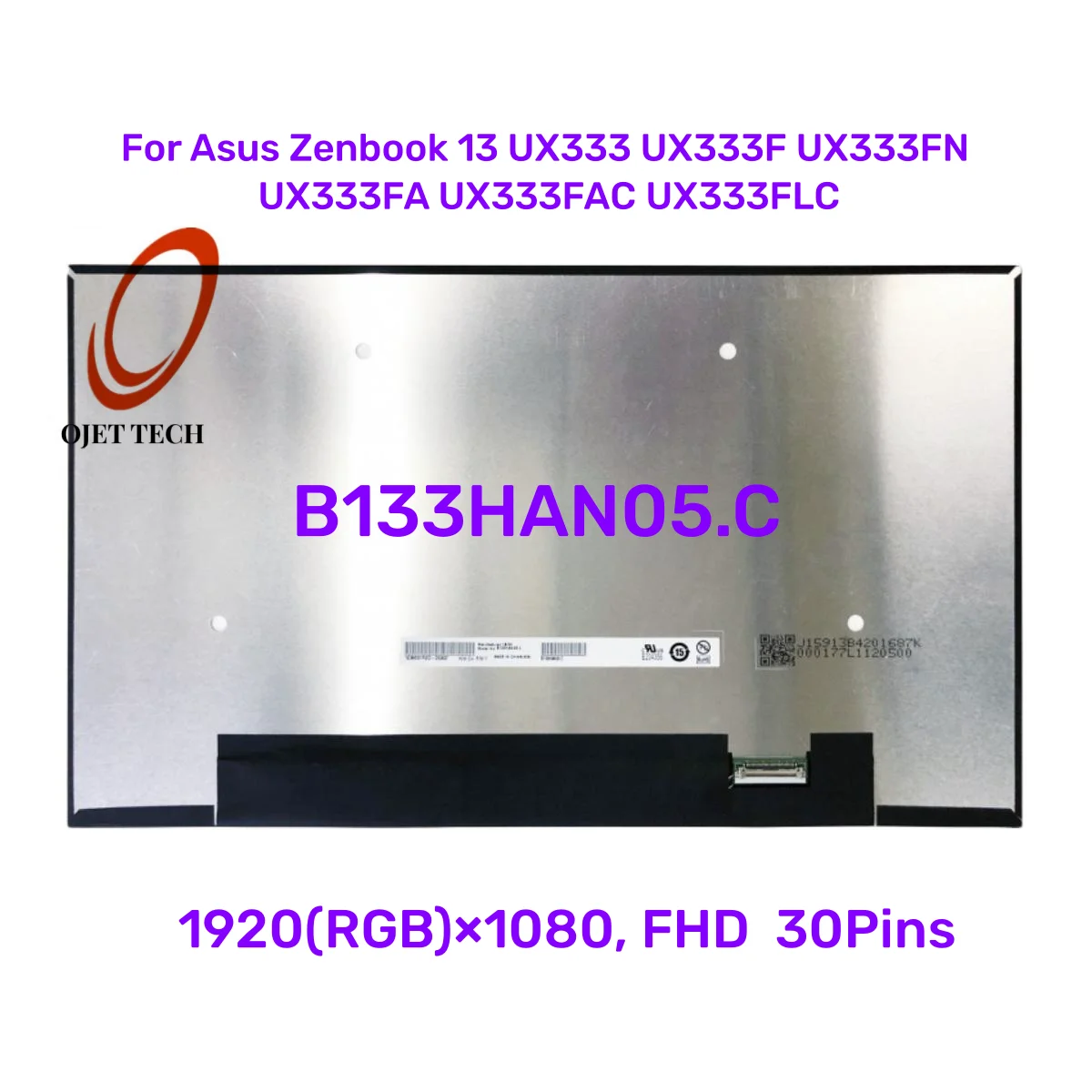 Oryginalny B133HAN05.C dla Asus Zenbook 13 UX333 UX333F UX333FN UX333FA UX333FAC UX333FLC Ekran LCD Matryca Wyświetlacza Laptopa