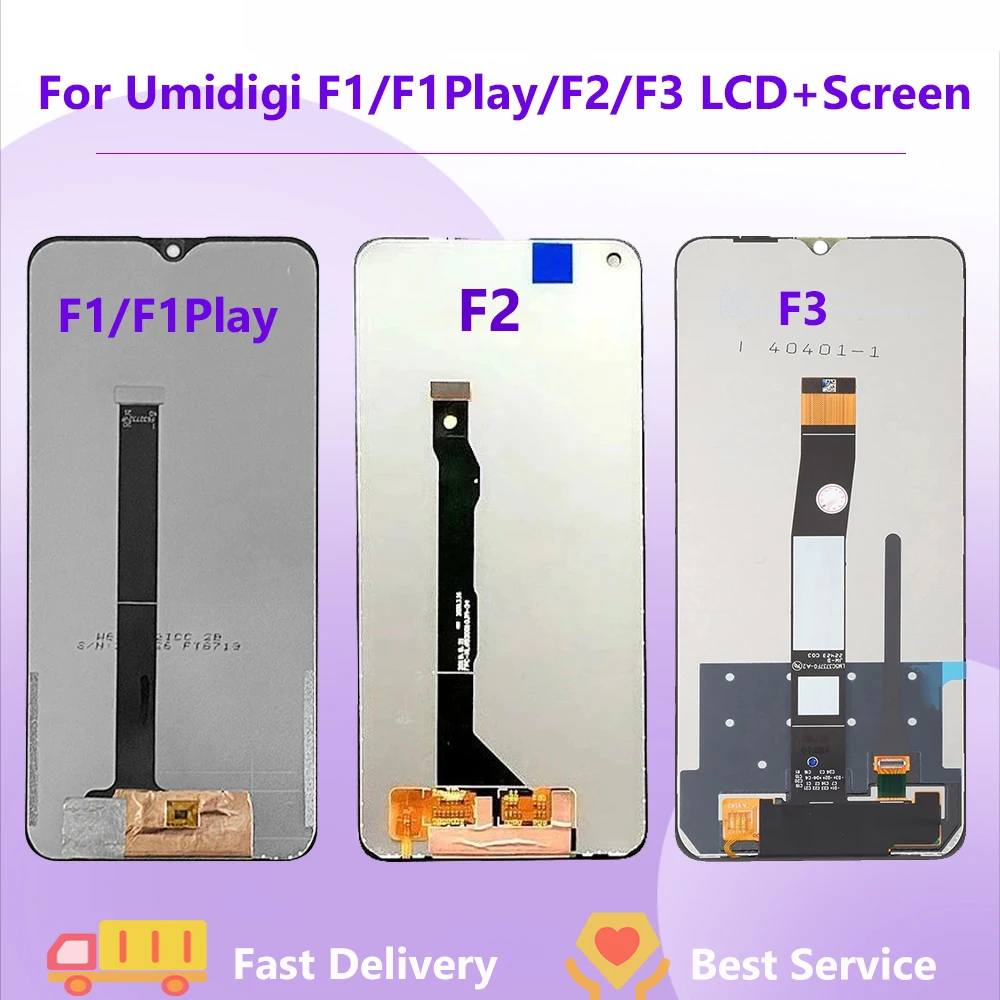 6.3 inch 100% Tested For UMIDIGI F1 LCD Display Touch Screen LCD Digitizer Display For UMIDIGI F1 Play Full DIsplay Screen