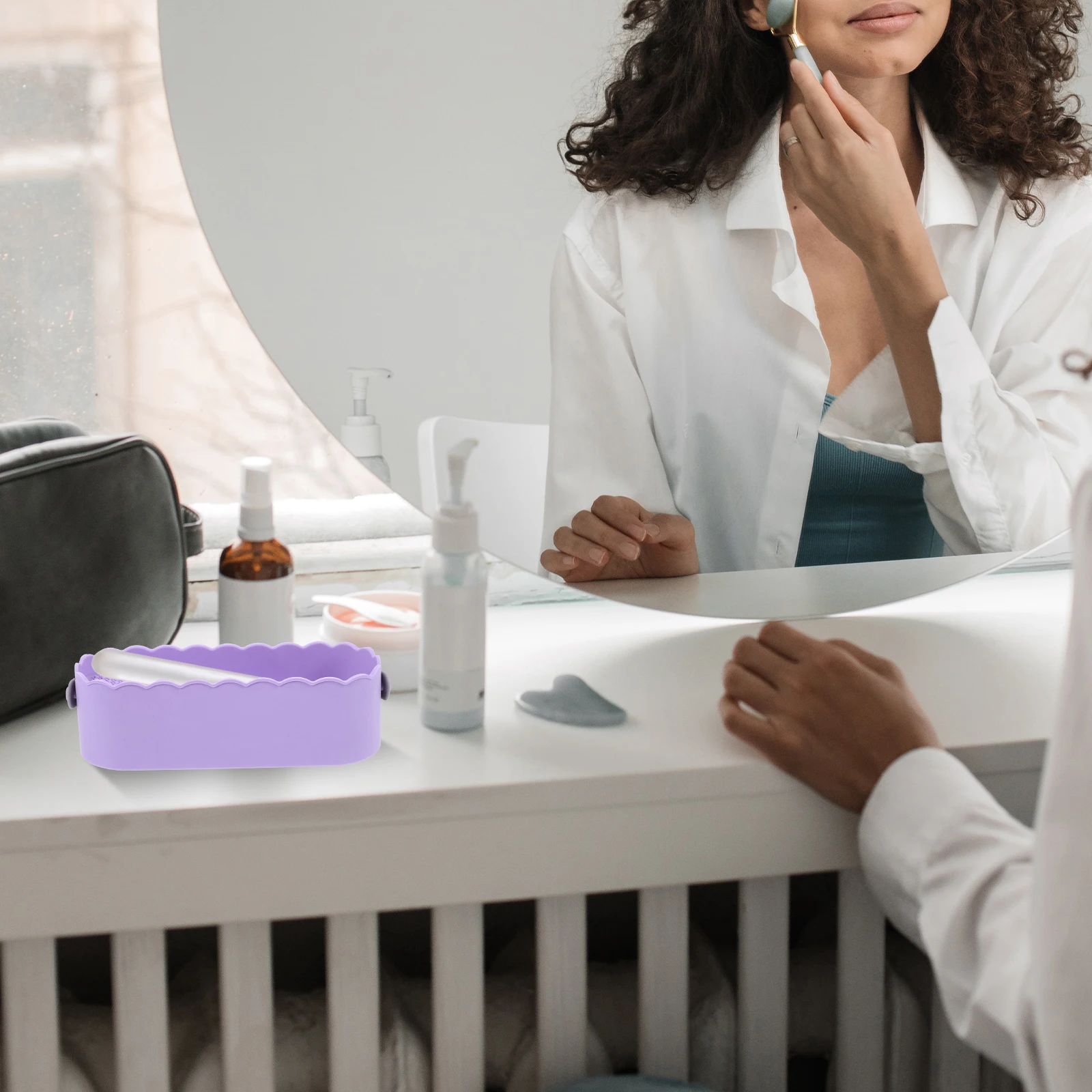 

Makeup Brush Cleaning Box Women Makeup Tools Cleaner Compact Portable Brush Cleaner Container For Travel Home Durable