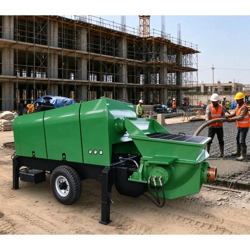 Cement Mortar Pump Machine Portable Concrete Pump Mini Concrete Mixer And Pump High Pressure For Building Construction