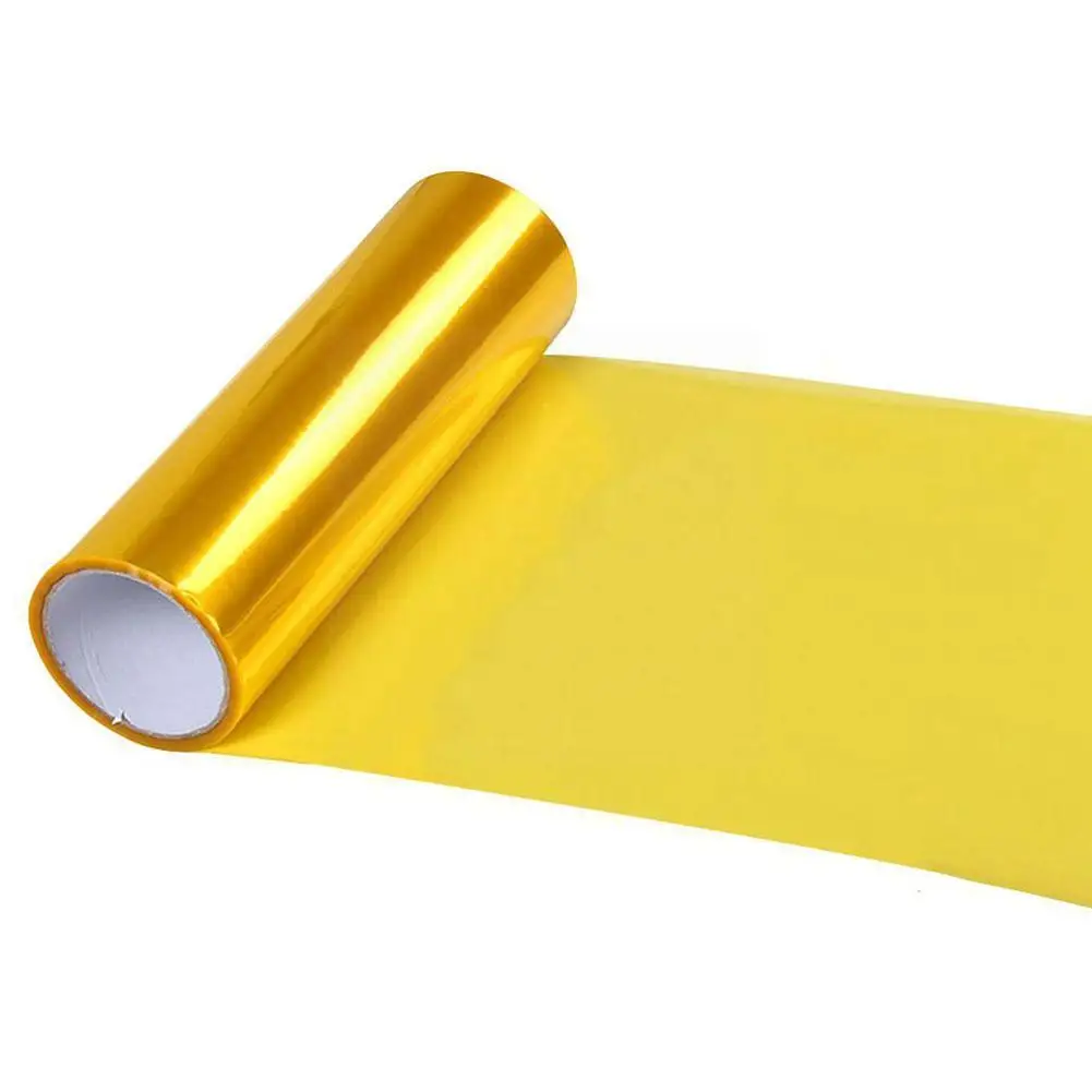 Yellow Car Light Headlight Taillight Tint Vinyl Film Rear Sticker Color-Changing Sticker Lamp Matt Smoke Fog Film Sheet K2L2