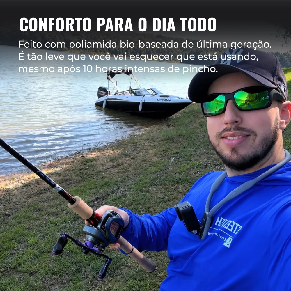 GOMEXUS CR-39 Polarisierte Angelbrillen für Herren, HD, Antibeschlag, UV400, ultraleichte Sportbrille für Karpfen-, Hecht- und Meeresangeln – Detail 10