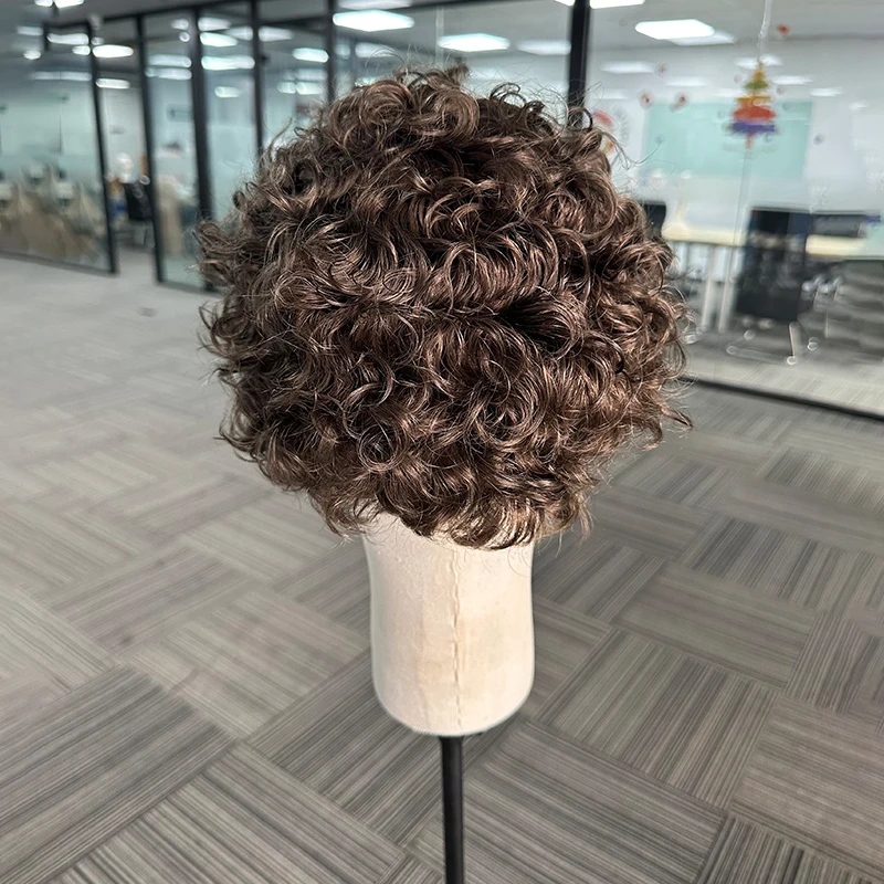Pre Cut Hairstyle q6 Hair System For Men Natural Human Hair Hair Replacement System For Men Swiss Lace Thin Skin Mens Toupee Wig