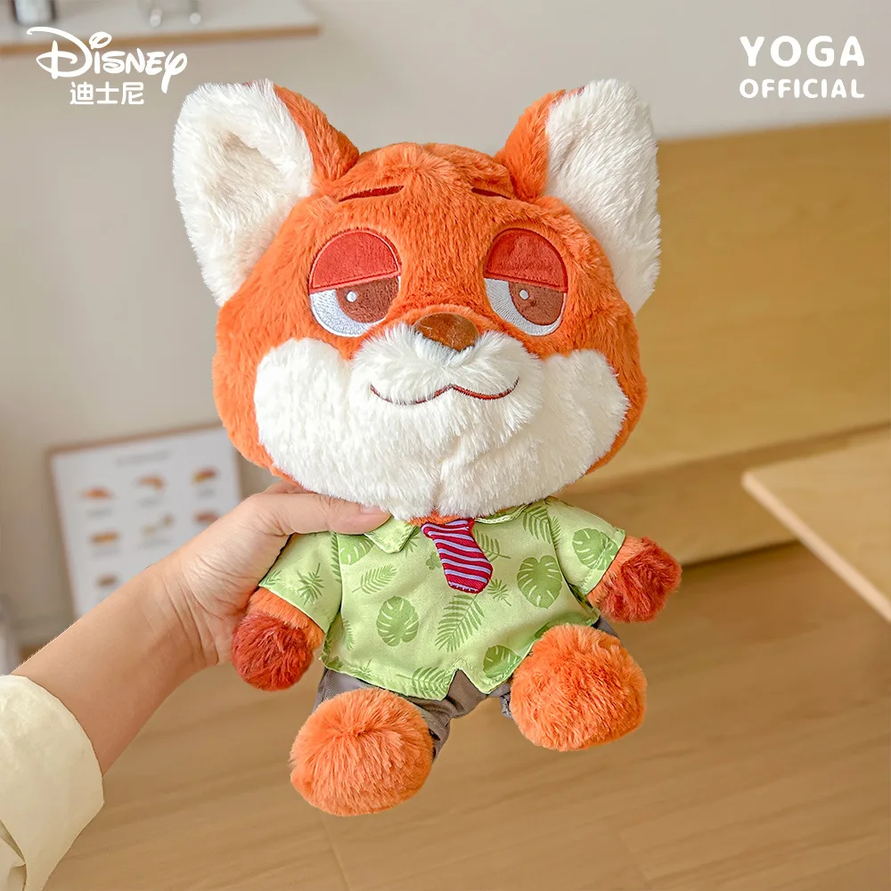 Muñeca de dibujos animados Kawaii Disney Anime Hobby Zootopia Nick Wilde, muñeca suave, almohada de cama para niña, regalos para novia, 25CM