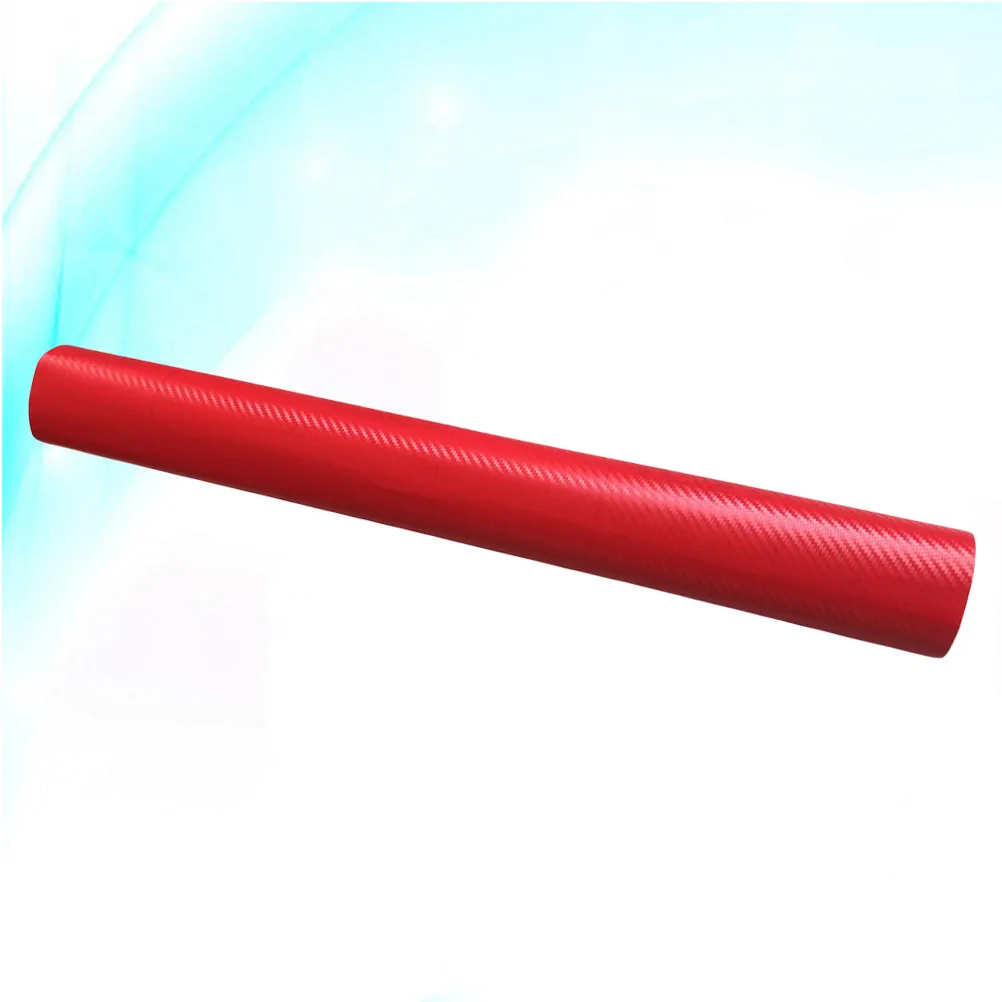 

3D Carbon Fiber Car Sticker Film Waterproof Diy Wrap Vinyl For Auto Vehicle Decor Red Custom Shape Easy Apply To Car Motorcycle