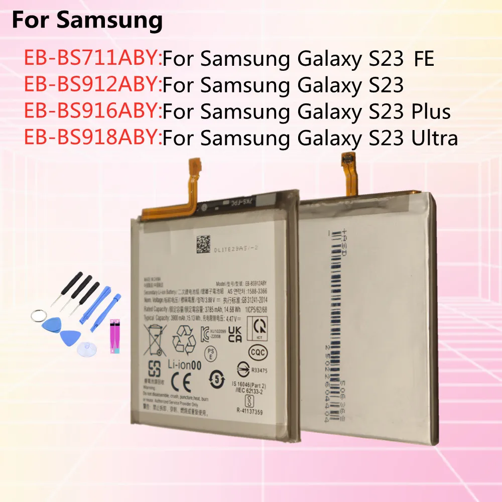 Hohe Qualität EB-BS711ABY EB-BS912ABY EB-BS916ABY EB-BS918ABY Batterie Für Samsung Galaxy S23 Ultra /S23 FE S23 + S23 Plus Batteria