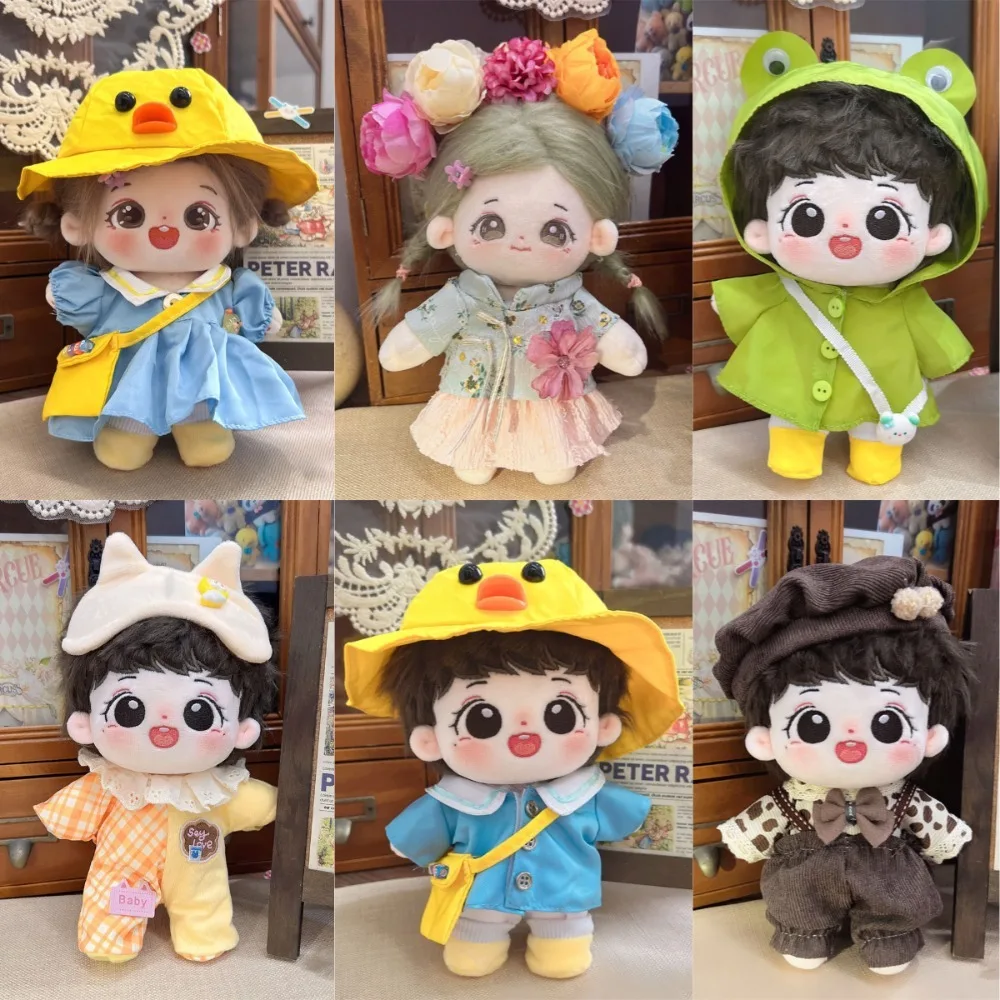 20cm Cotton Stuffed Doll Clothes Replacement Outfit Miniature Dress Suit Cute Changing Dressing Game Doll's Accessories