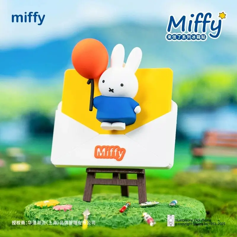 

Miffy Envelope Series Blind Box Toys Refrigerator Stickers Cute Miffy Rabbit Action Figure Doll Toys Kids Gifts