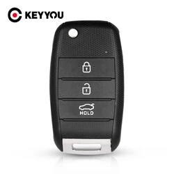 KEYYOU Flip Folding Remote Key Case Shell HYN14/HY18/TOY40 Blade For KIA K2 K3 K5 Ceed Rio Carens Cerato Sportage Optima Forte