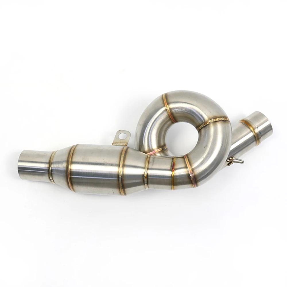 Slip on Exhaust Motorcycle Mid Pipe Motorcross Connect Link Tube Half Blue Pipe For KAWASAKI Z800 Z 800 view 5